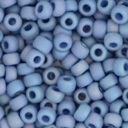 Miyuki seed beads 6/0 - Opaque glazed frosted rainbow soft blue 6-4704